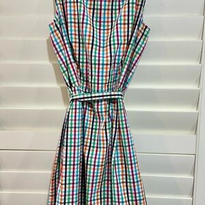 Anne Klein Vintage Plaid Sleeveless Dress